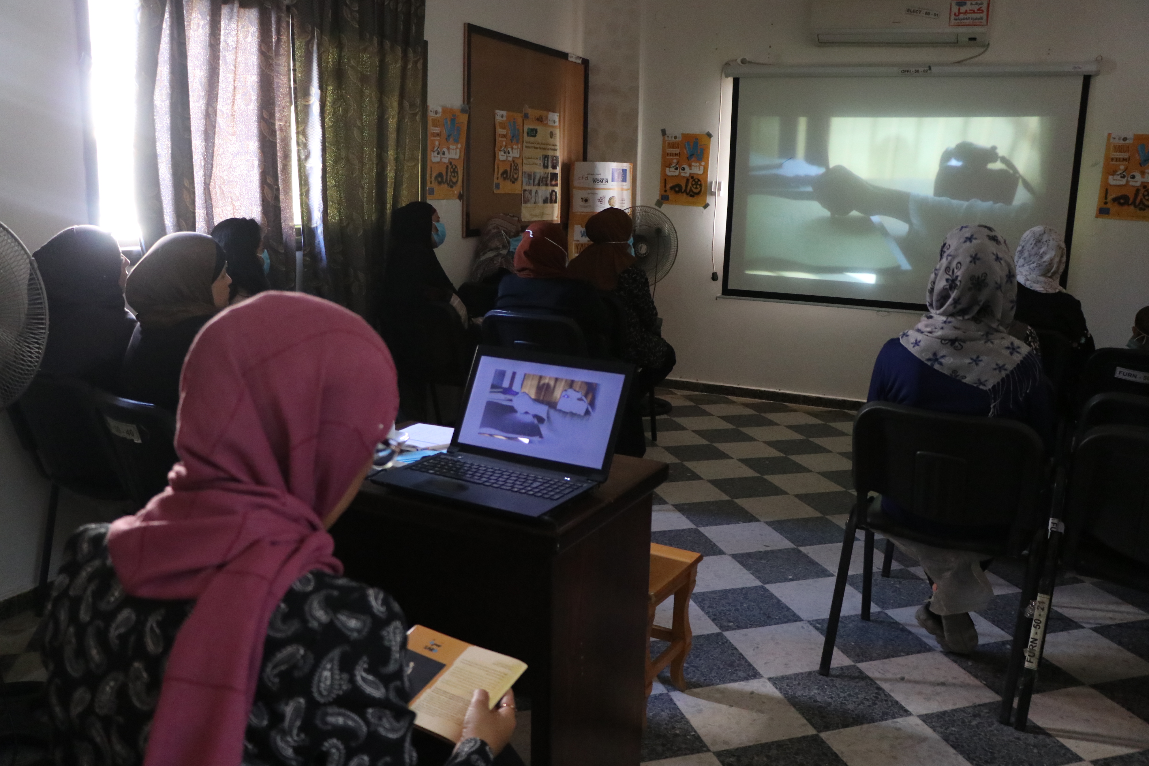 The PDWSA and Shashat organize a series of films that simulate the reality of Palestinian women